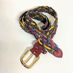 VTG 80s Vintage Braided Leather Belt